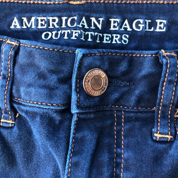 American Eagle Outfitters Dark Wash Hi-Rise Jegging Size 6 - Picture 5 of 8